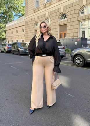 Женские брюки свободного кроя, палаццо