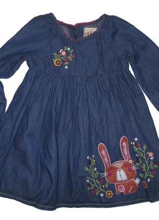 Джинсова сукня з аплікаціей на 3-4рочки зріст 104