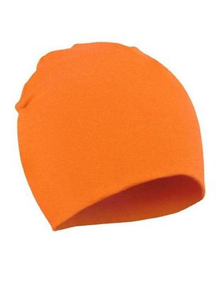 Шапка демисезонная трикотажная 55/64 оранжевая