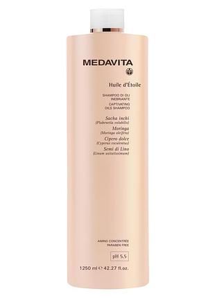 Шампунь - масло для блеска волос medavita shampoo di oli inebrian
