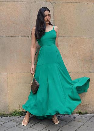 Шикарна зелена сукня максі розмір м
