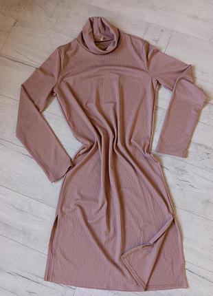 Сукня гольф в рубчик