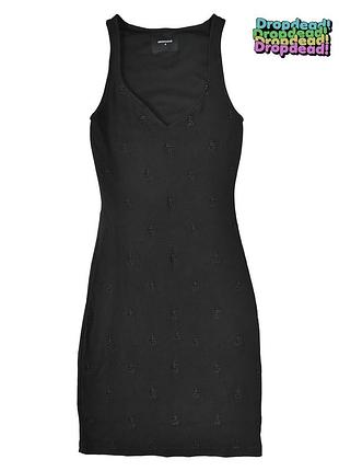 🔥оригинальное черное платье с вышивкой лого drop dead