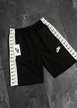 Мужские шорты nike черные с лампасами только xl, 2xl