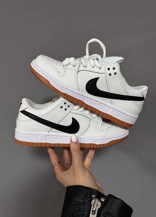 Кросівки nike sb dunk white / sole gum