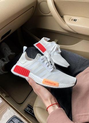 Женские кроссовки adidas nmd grey red