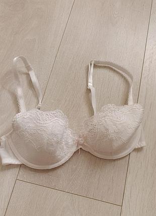 Бюстгальтер ажурный белый бюст кружевной лиф кружевый m&amp;s 32b 70b