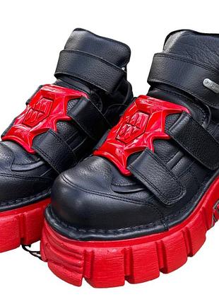 Sale ❗️❗️new rock black red m-285-c65 ankle boots 🎸 metallic натуральна шкіра готичний і металевий стиль модний рок дизайн