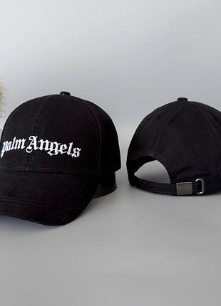 Кепка palm angels чорна бавовняна чоловіча жіноча