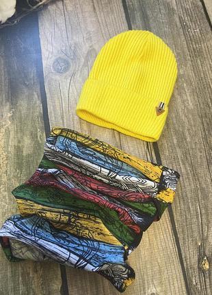 Набір шапка хомут для хлопчика 4-6 років