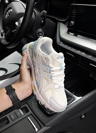 Жіночі кросівки asics gel kahana 8 бежеві з блакитним