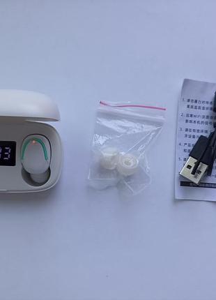 Блютуз наушники вакуумные с кейсом с цифровым индикатором заряда