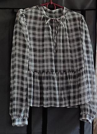 Блуза в клітинку напівпрозора ✨