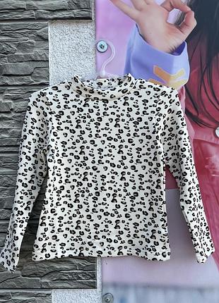Кофта рубчик леопард для дівчинки