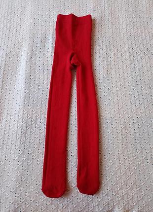 Демісезонні колготки для дівчинки з бавовни колготи еластичні червоні якісні