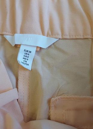 Брюки h&m р 38 высокая посадка цает персик 🍑 9