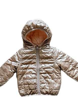 Куртка двухсторонняя для девочки ovs 80см, 12-18месяц, куртка деми для девочек, куртка стильная детская