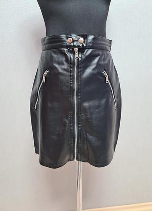 Юбка мини  из кожзама