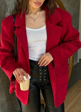 Накладний платіж ❤ оверсайз замшевий піджак з підплічниками широкими плечима класичного крою на підкладці подовжений