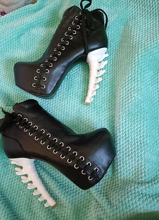 Dsquared2 ботинки натуральная кожа эксклюзив скелет каблук