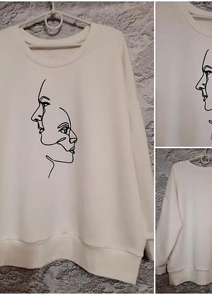 Стильный свитшот больших размеров в наличии от 44 до 76-го