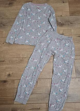 Пижама хлопковая девочке на 11-12 лет рост до 152 см