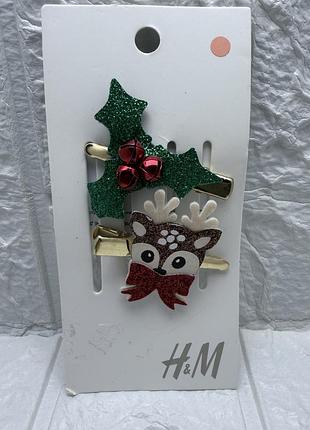 Набір дитячих заколок для волосся, новорічні прикраси для волосся h&m