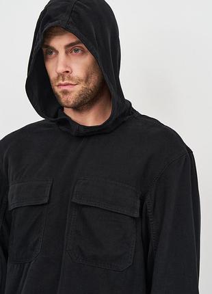 Худі чорний з принтом на спині zara