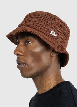 Мужская унисекс панама панамка patta mesh bucket hat cappuchino