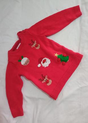 Теплый свитерок на 8-12 месяцев