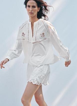 Блуза, сорочка zara, біла