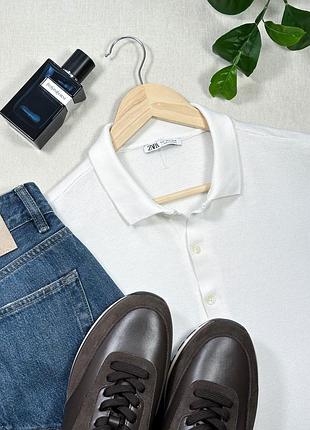 Поло з бавовни оригінал zara мужское поло с хлопка
