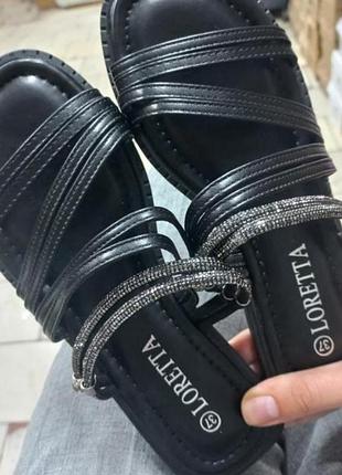 Шлепанцы женские черные