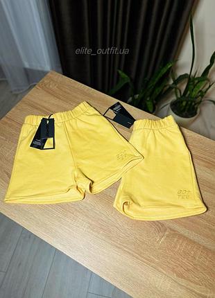 Котонові шорти bo+tee, розмір xs та m, у жовтому кольорі, нові, з етикетками! оригінал з британії!