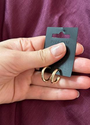 Нові сережки кільця маленькі золоті pilgrim