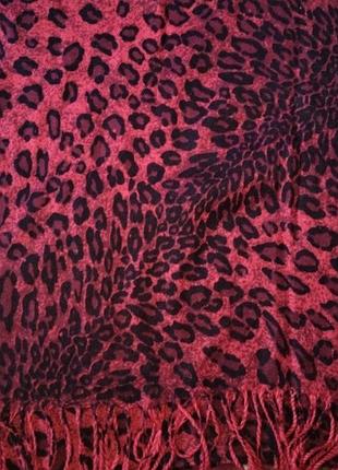 Шарф лео червоний