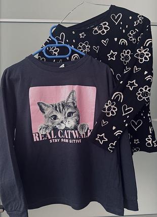 Набір для дівчинки реглани лонгслів на 10 років