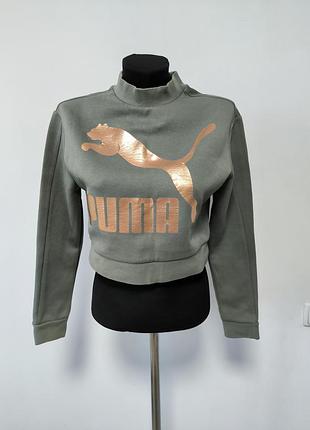 Толстовка худи свитшот укороченный puma оригинал худі світшот кроптоп