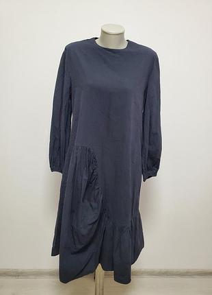 Шикарне стильне брендове котонове плаття з оборкою