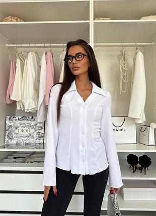 Рубашка с элегантным воротником и приталенным силуэтом ❤️