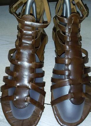 Bianco (голландия) - люксовые кожаные босоножки-гладиаторы р. 38 (25 см)