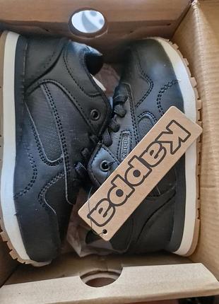 Kappa натуральная кожа 27 размер 17 см эластичные шнурки, по замерам 18 см