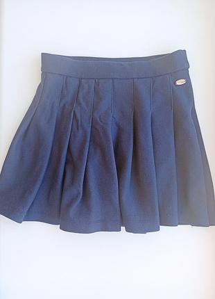 Темно-синяя школьная юбка zara