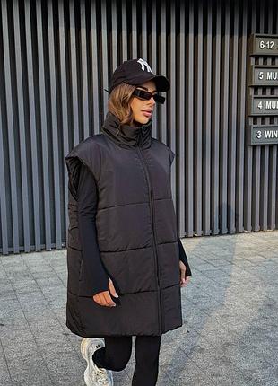 282 стильная оверсайз-дутая жилетка, которая будет согревать тебя этой осенью. отшита из непродуваемой