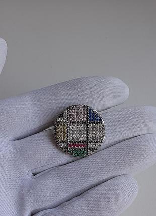 Серебряный кулон с фианитами и шпинелью от бренда cava cool