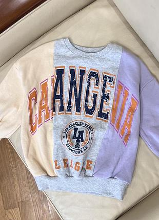 Оверсайз світшот на дівчинку від некст 8 років ріст 128 з надписом стан як новий