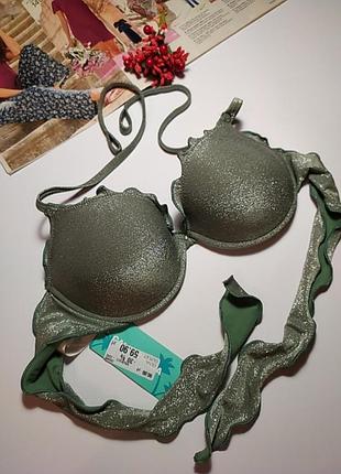 80в, 75с, 70d, новый верх купальника с люрексом calzedonia