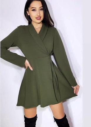 Сукня хакі на запах