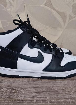 Кроссовки nike high dunk retro black white size 41/26.5