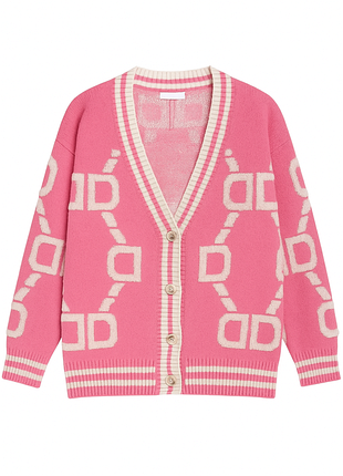 Милый кардиган винтажный в ретро стиле свитер еа пуговицах y2k dollskill оверсайз